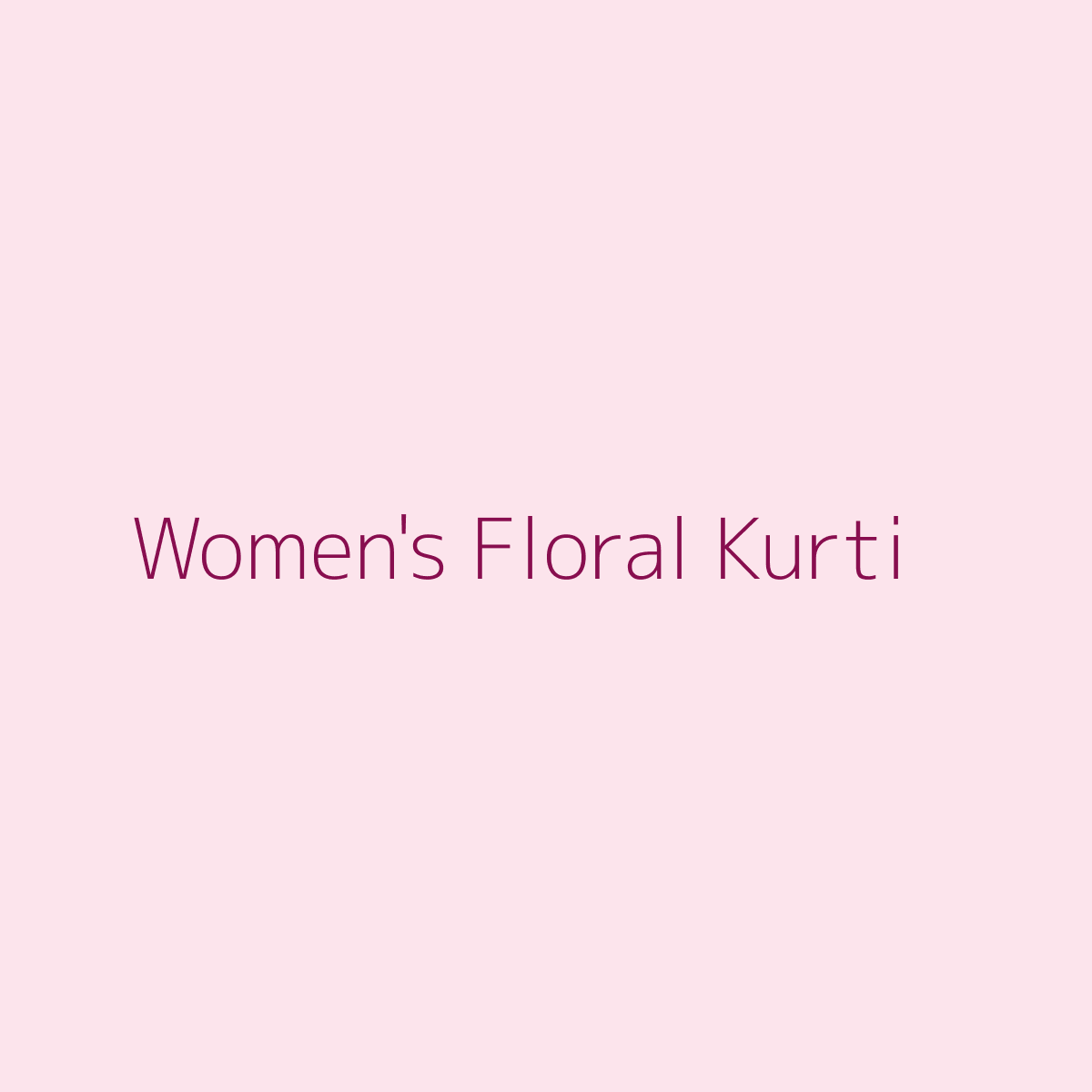 Women's Floral Kurti